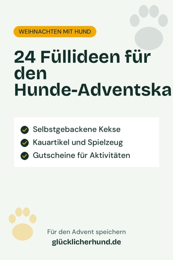 24 Füllideen für den Hunde-Adventskalender | glücklicherhund.de