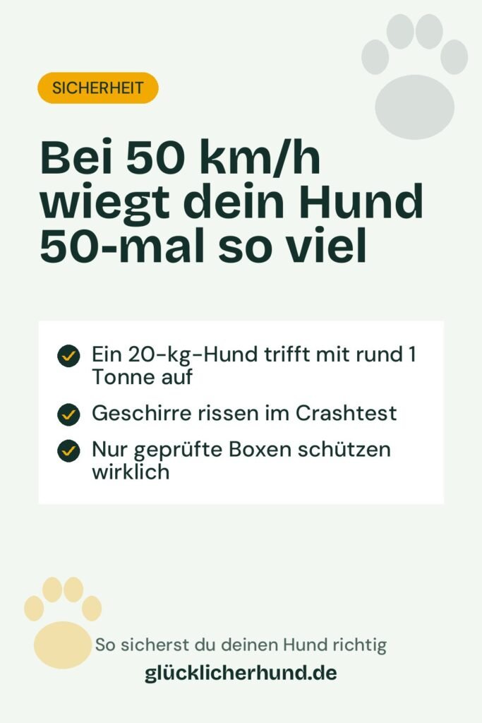 Bei 50 km/h wiegt dein Hund 50-mal so viel | glücklicherhund.de