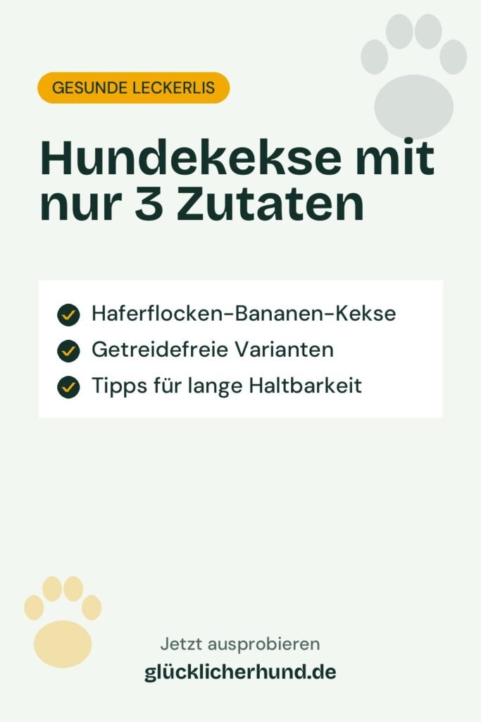 Hundekekse mit nur 3 Zutaten | glücklicherhund.de