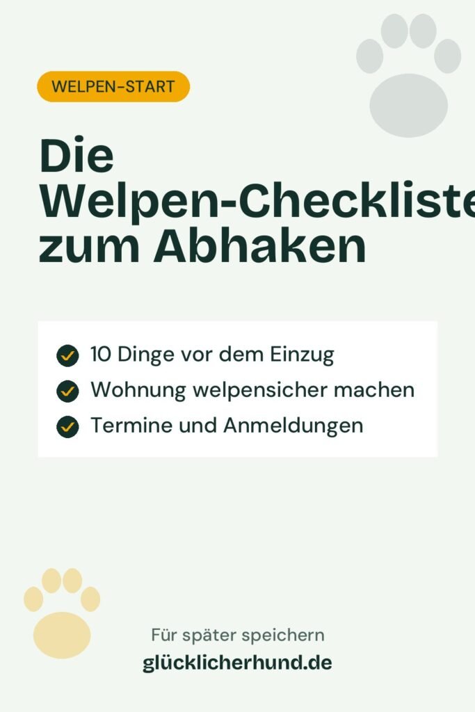 Die Welpen-Checkliste zum Abhaken | glücklicherhund.de